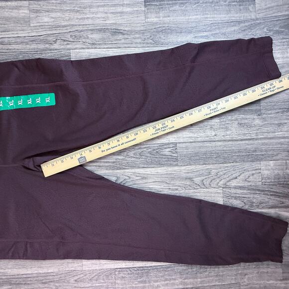 NWT Mondetta Brushed Jacquard Leggings XL Fudge Combo High Waist Pockets - Picture 10 of 11